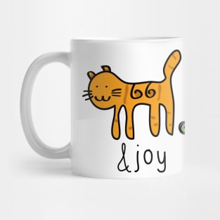 Cute Cat &joy Doodle Graphic Design Mug